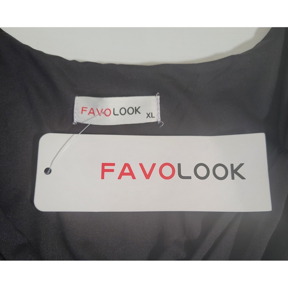 NEW NWT Favolook Women's Sleeveless Black Maxi Dress Size XL 1923 - Picture 3 of 4